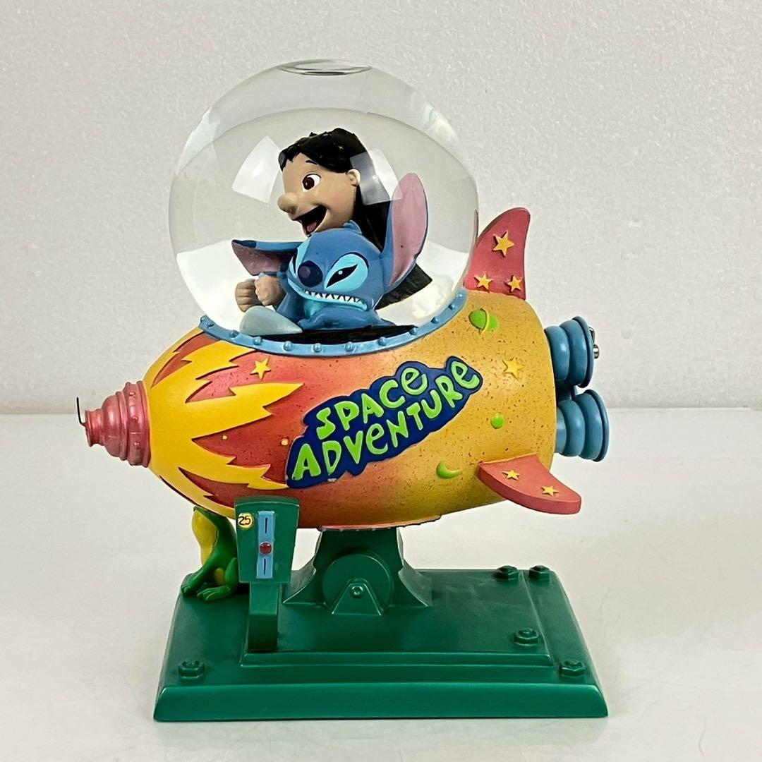 リロ&スティッチ フィギュア スノーグローブ オルゴール 25周年ピンズ付き