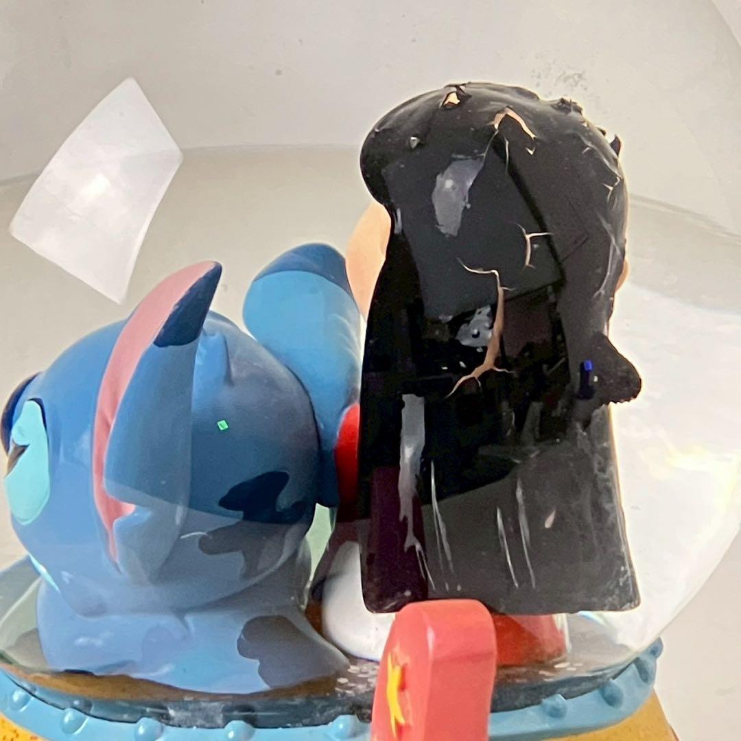 リロ&スティッチ フィギュア スノーグローブ オルゴール 25周年ピンズ付き