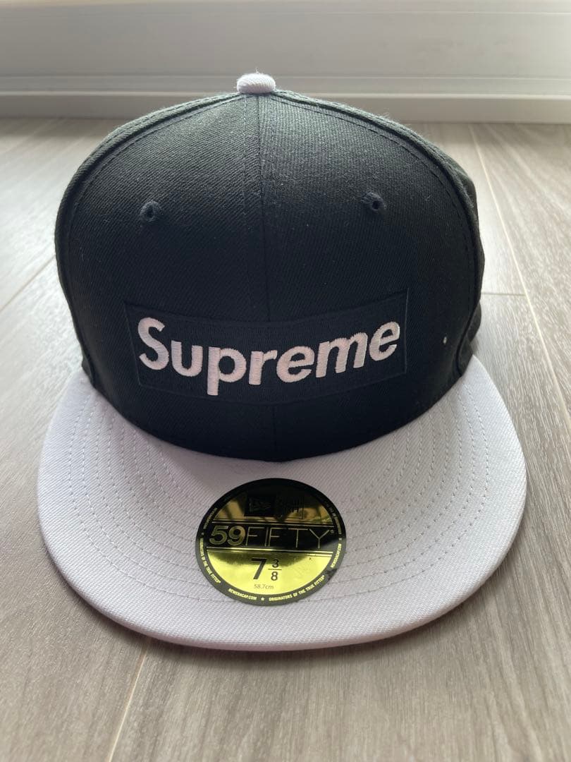 Supreme 59FIFTY キャップ ブラック/ホワイト