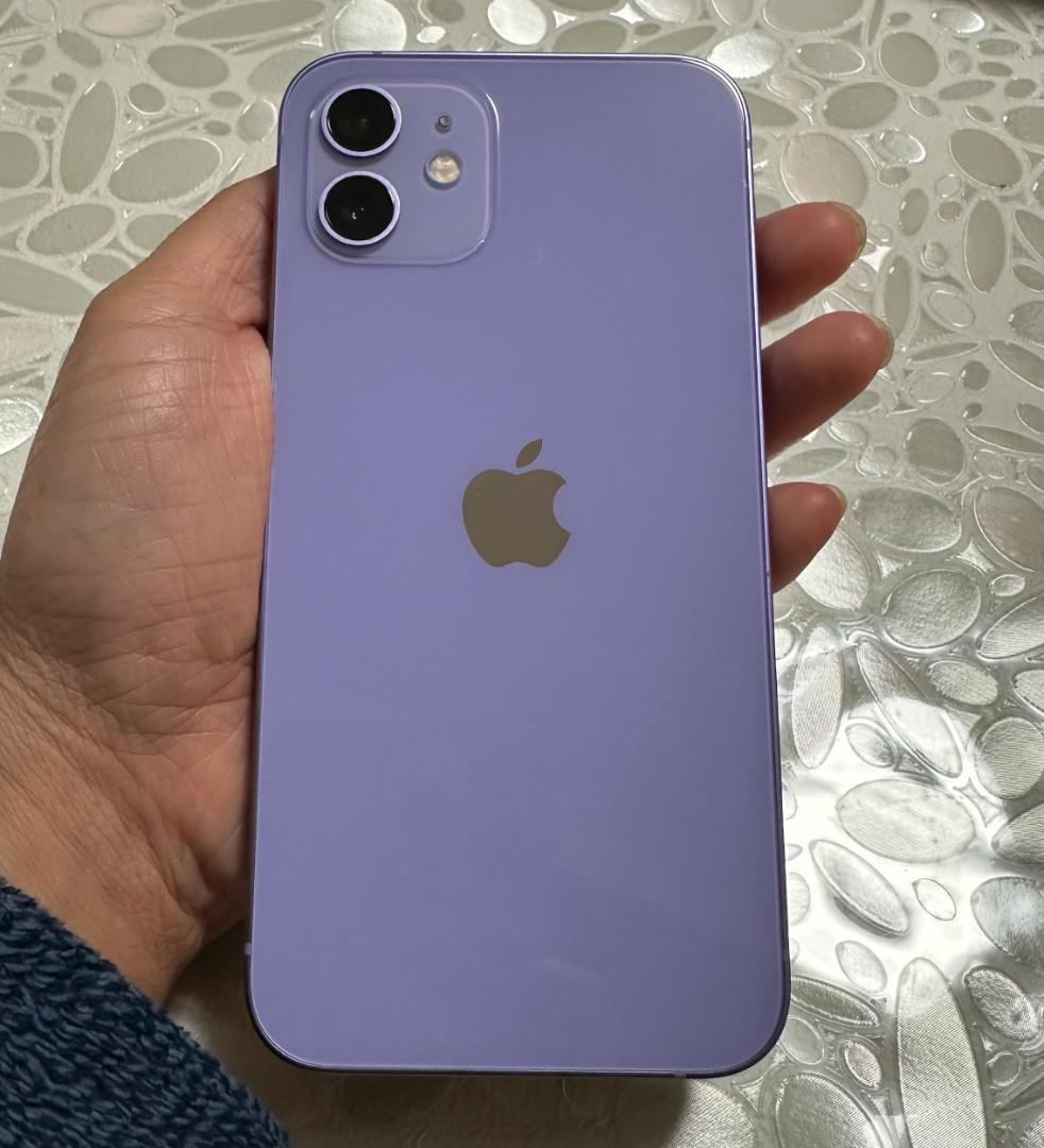 【美品】SIMフリー iPhone 12 パープル 64GB